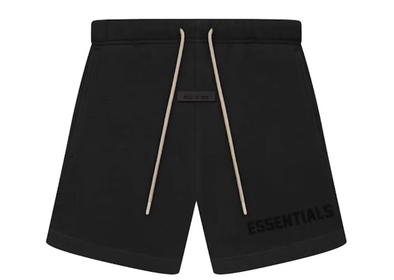 Fear of God Essentials Cream Drawstring Sweatshort Jet Black