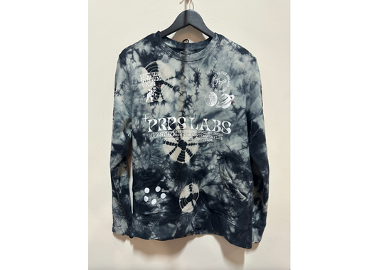 Prps Ecliptic Pullover Black Tie-Dye Mens Sweatshirt