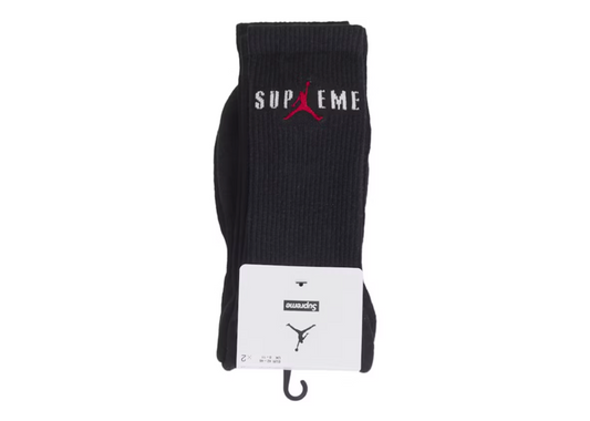 Supreme Jordan crew socks black