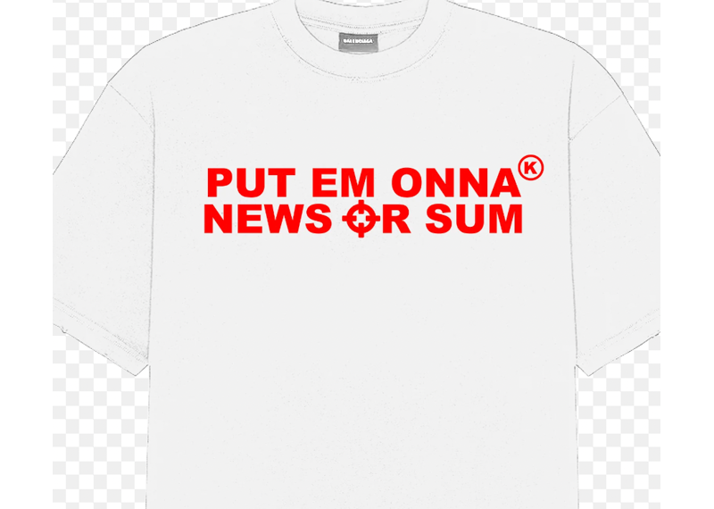 Put Em onna news tee white/red