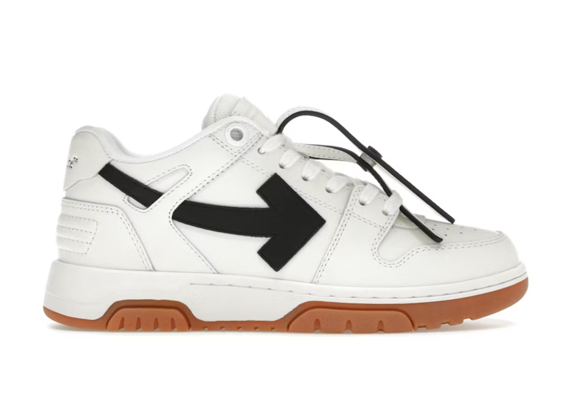 OFF-WHITE Out Of Office OOO Low Tops White Black Gum