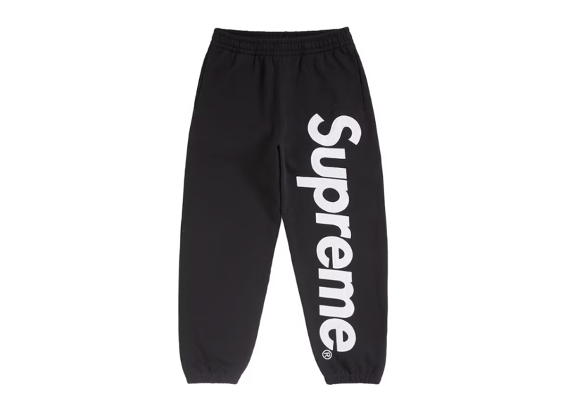 Supreme Satin Applique Sweatpant (FW24) Black