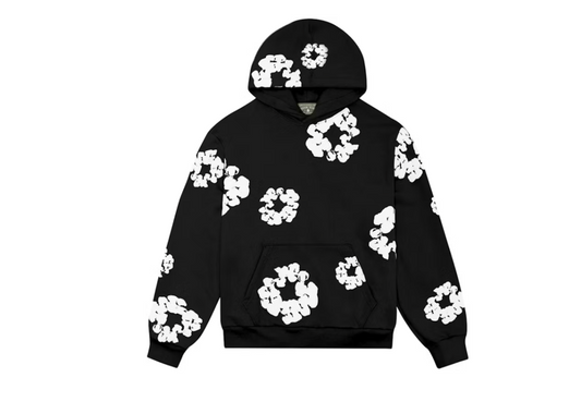 Denim Tear Hoodie Black/White