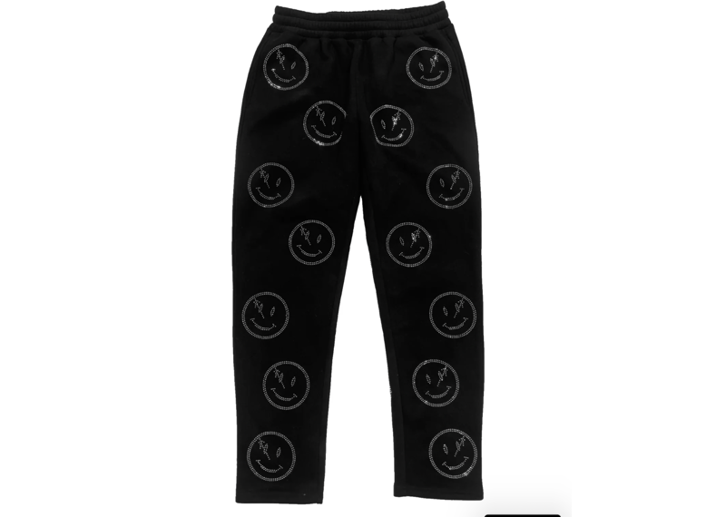 Retrovert Black Smiley Pants