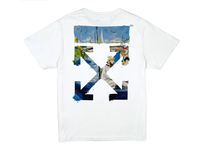 Off-White Cream Painting Arrows Oversized T-Shirt