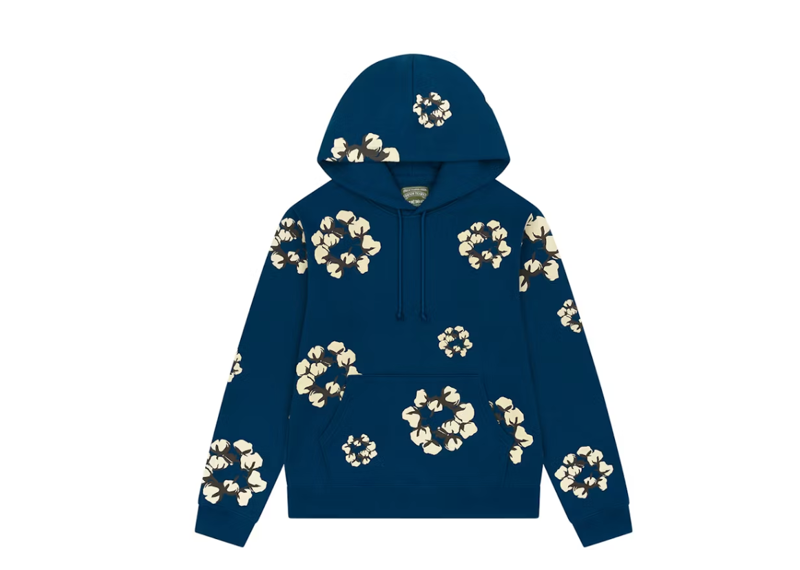 Denim Tears x CPFM Cactus Tears Wreath Hoodie Navy