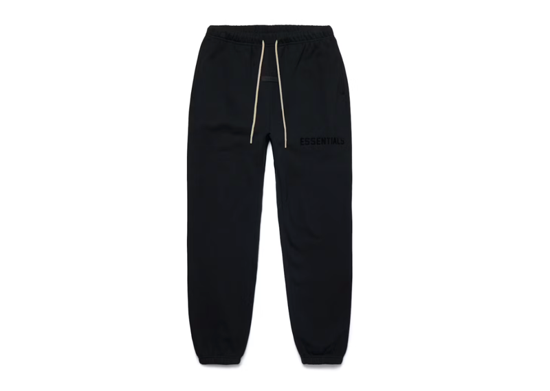 Fear of God Essentials Cream Drawstring Sweatpant Jet Black