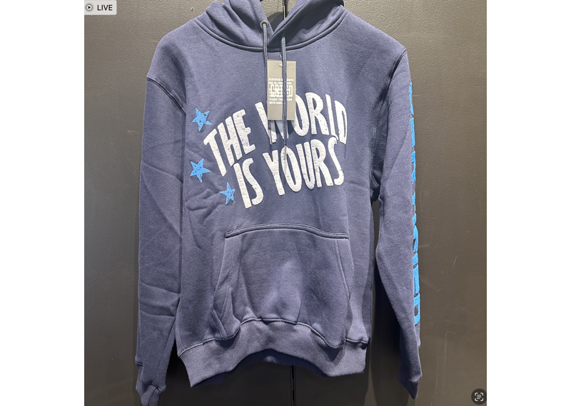 Crftd The World is Yours Blue Hoodie