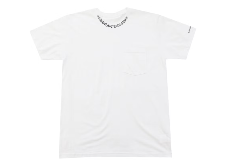 Chrome Hearts Neck Letters Logo T-shirt White