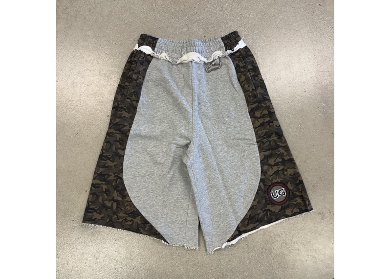 Utopian Garments Grey Camo Sweat Shorts