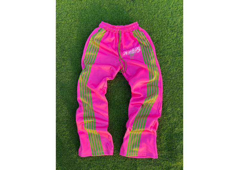 CBFW Pink Green Track Flares