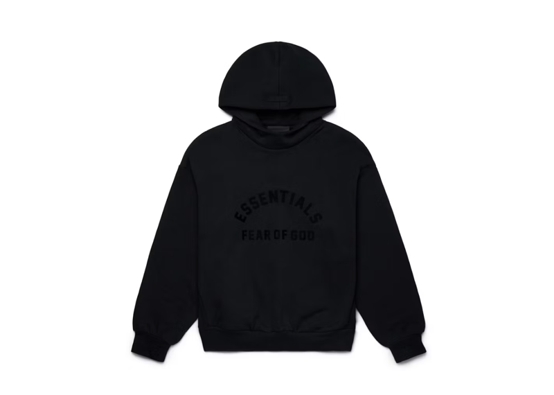 Fear of God Essentials Arch Logo Hoodie Jet Black