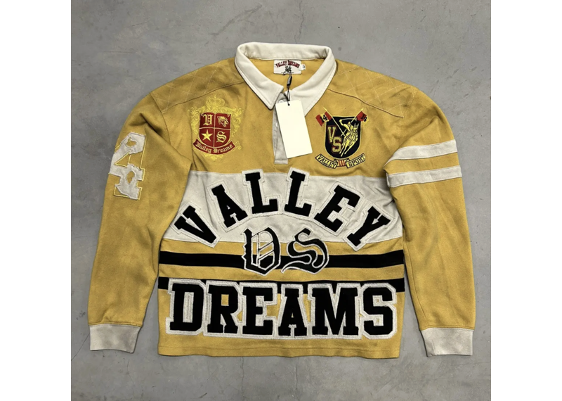Vale Forever Valley Dreams Rugby Polo Shirt Yellow Honey