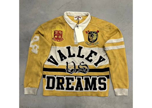 Vale Forever Valley Dreams Rugby Polo Shirt Yellow Honey