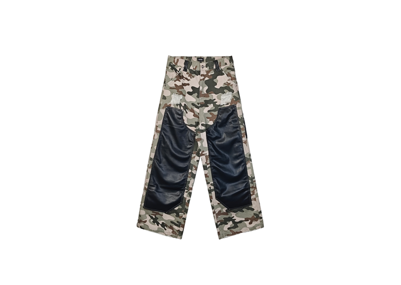 Certified Camo Leather Denim Pants