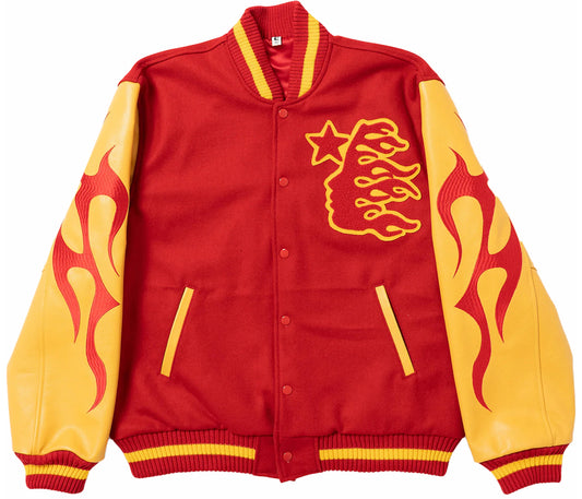 Hellstar Records Werewolf Letterman Jacket Red/Yellow