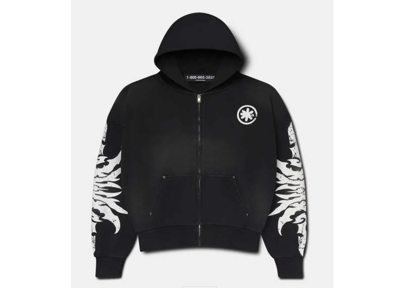Lost SHDWS "COMPLEXCON" Acid Wash Zip-Up Hoodie