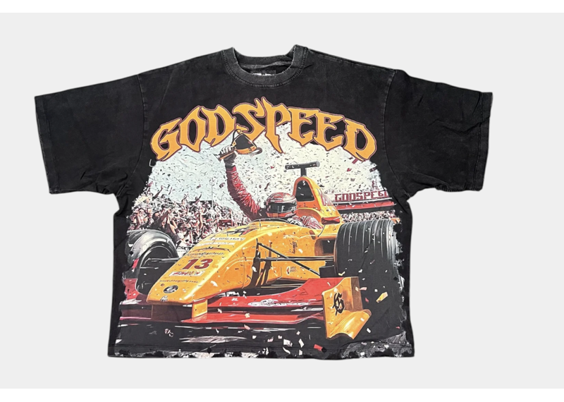 Godspeed F1 Finishline Washed Grey T-Shirt