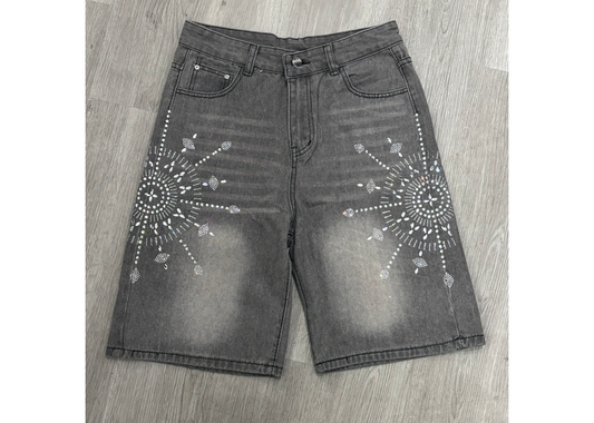 Skyline Denim Shorts - Grey