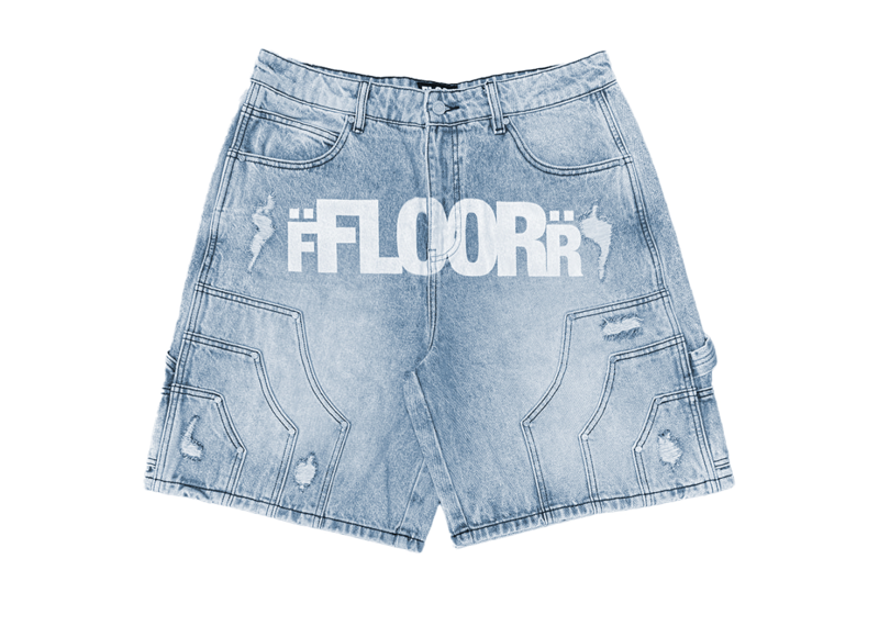Floor 914 Blue Jorts