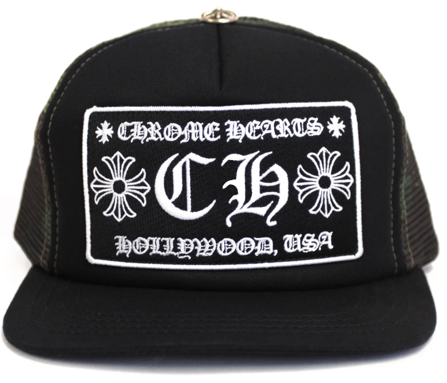 Chrome Hearts CH Hollywood Trucker Hat Black/Camo