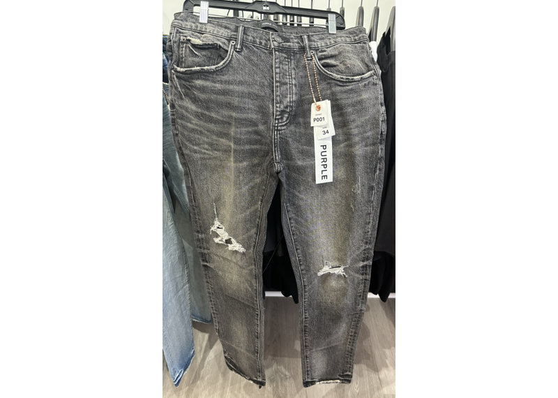 Purple Skinny Week Old Washed Denim Black