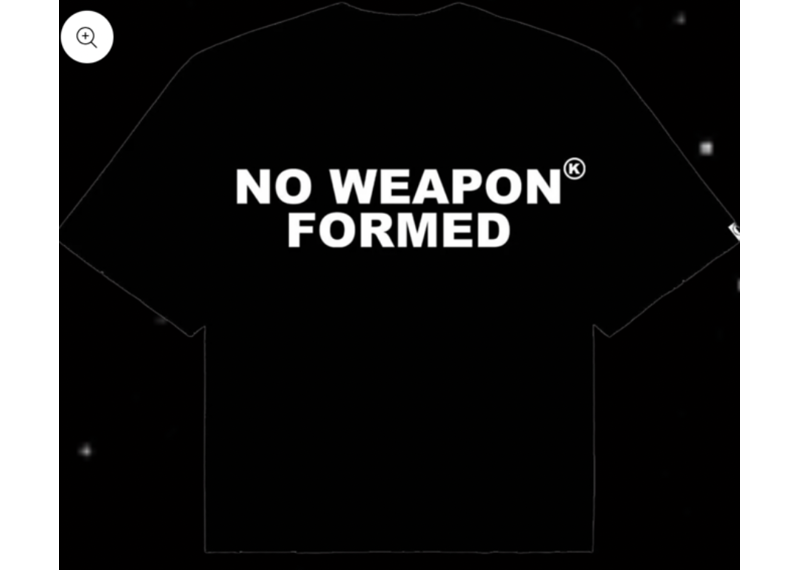 No Weapon Formed black/white