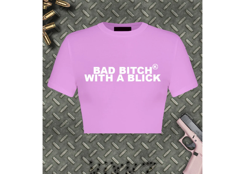 Bad Bitch with a blick crop top