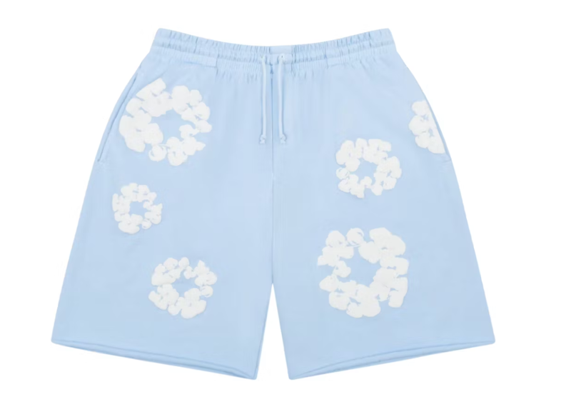 Denim Tears The Cotton Wreath Sweatshorts Powder Blue