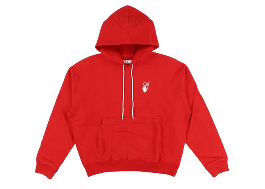 Off-White Cut Here Hoodie Red/White