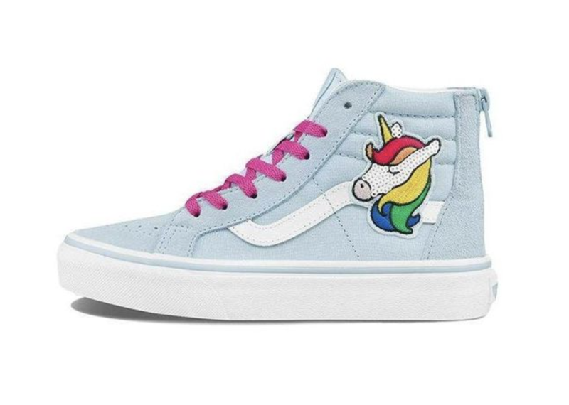 Vans Juniors Sk8-Hi Zip Sequin Patch Sneakers