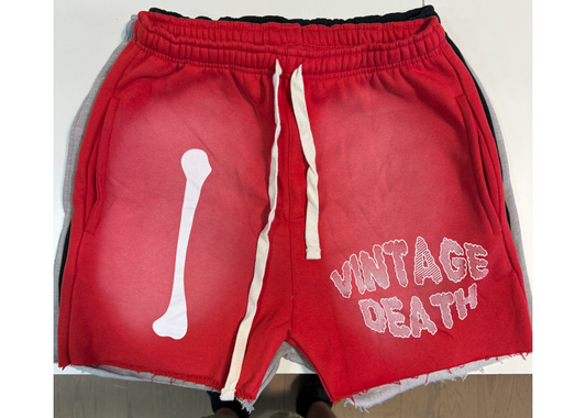 Vintage Death Red Shorts