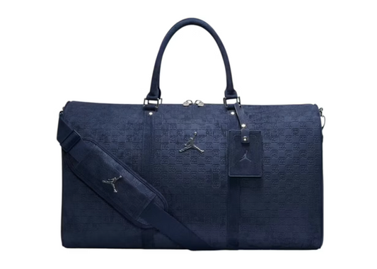 Nike Jordan Suede Monogram 40L Duffel Midnight Navy