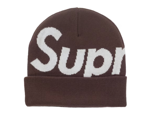 Supreme Big Logo Beanie (FW25) Brown