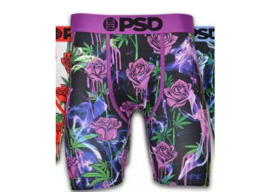 PSD Boxer Briefs 3 Pack Purple Spliced Roses