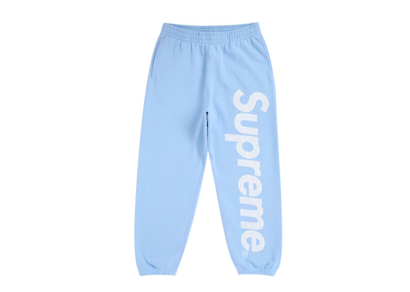 Supreme Satin Applique Sweatpant (FW24) Light Blue