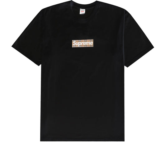 Supreme Burberry Box Logo Tee Black