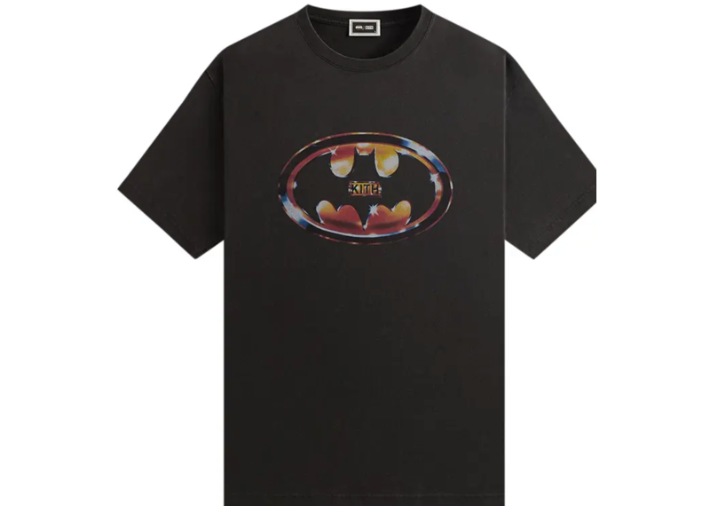 KITH X BATMAN LOGO VINTAGE TEE BLACK