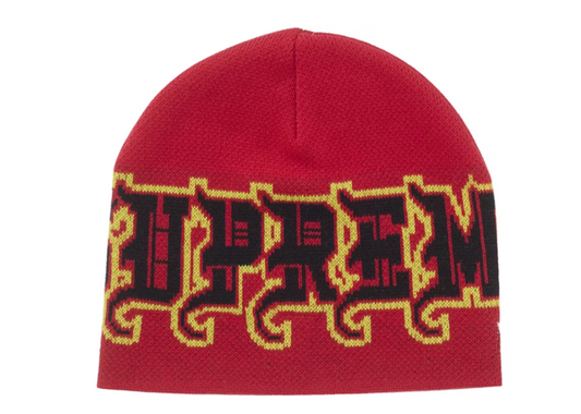 Supreme New Era Outline Beanie Red