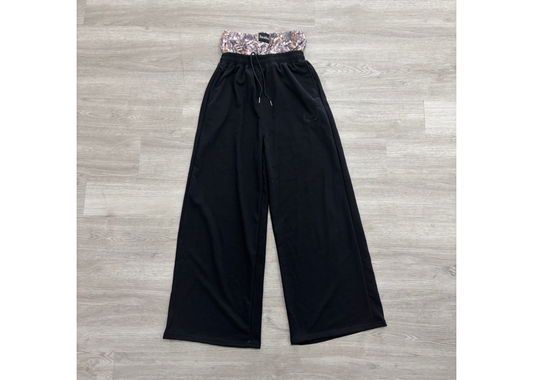 Awaited Double Waist Sweats - Black