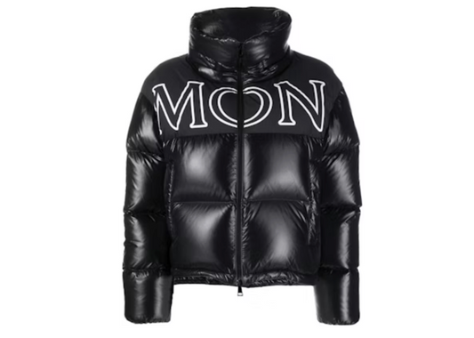 Moncler FW22 Gers Logo Short Stand Collar Down Jacket Women Black