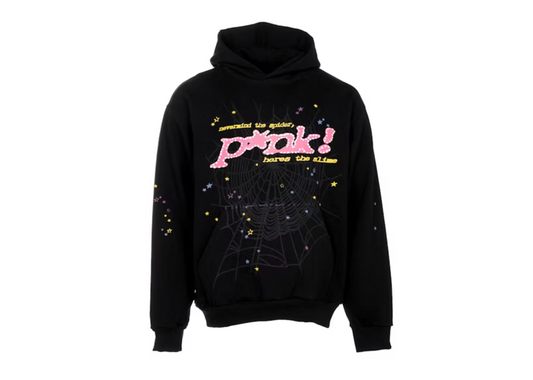 Sp5der P*NK Hoodie Black