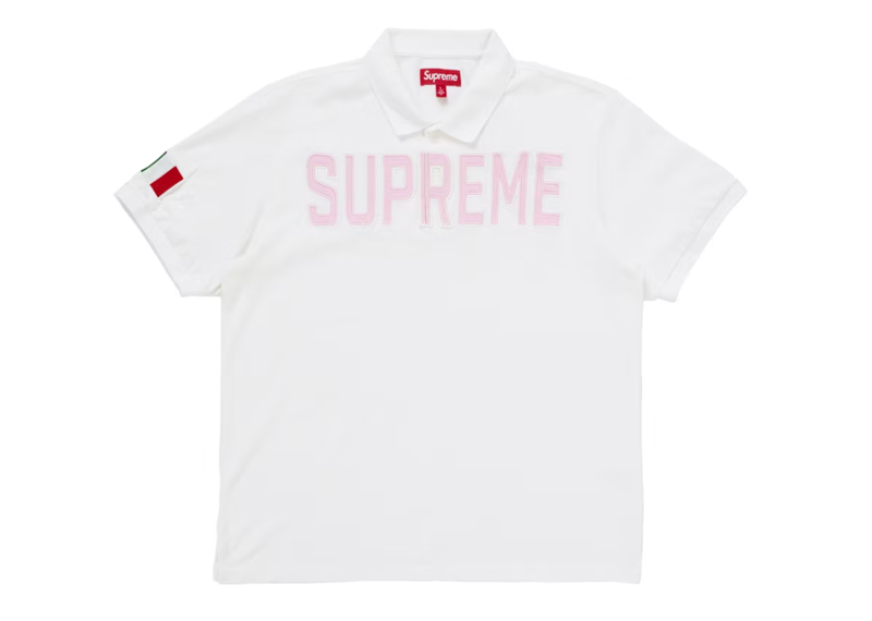 Supreme Twill Applique Polo - White