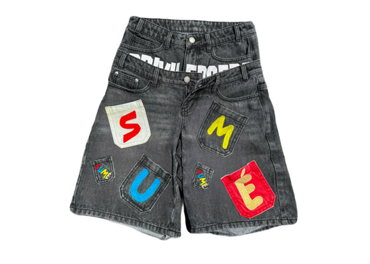 Sume Double Waisted Jorts Black