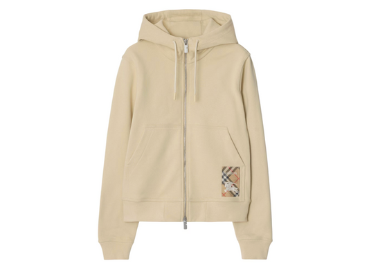 Burberry Cotton Check-Patch Hoodie