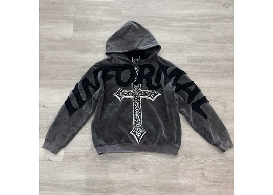 IINFORMAL Black Cross Hoodie