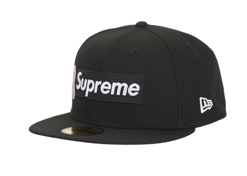Supreme x New Era Breast Cancer Awareness Box Logo Fitted Hat Black