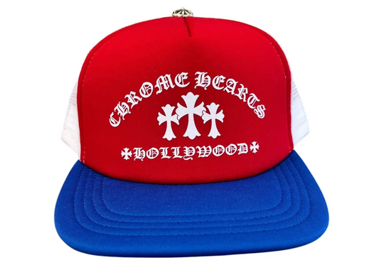 Chrome Hearts Red White Blue Trucker Hat